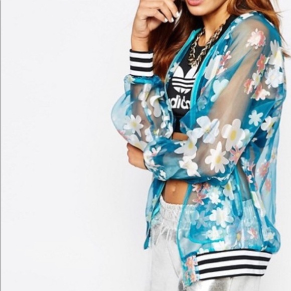 adidas originals x pharrell williams printed bomber jacket
